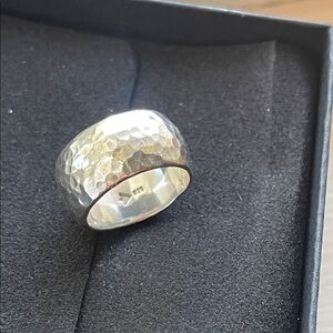 Sterling Silver Hammered Ring Over 10 grams of silver size 7